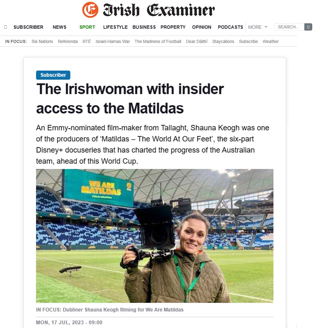 The Irishwoman with insider access to the Matildas