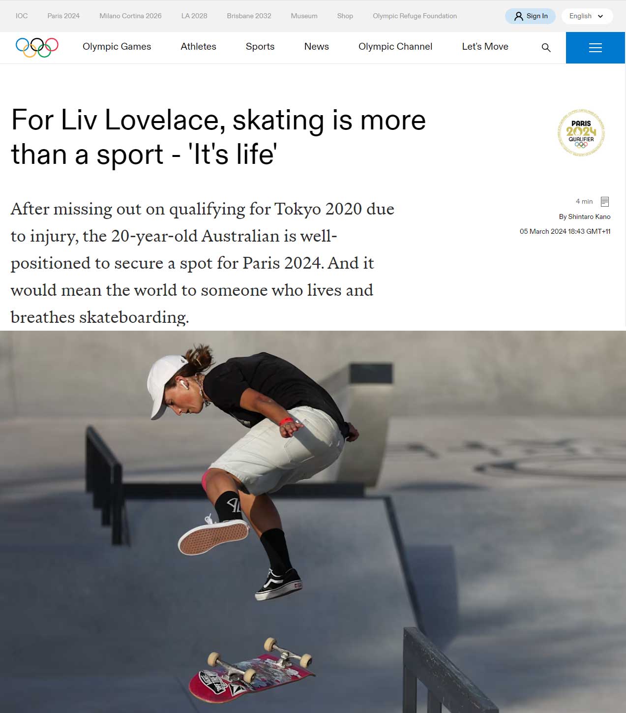 For Liv Lovelace, skating is more than a sport - 'It's life'