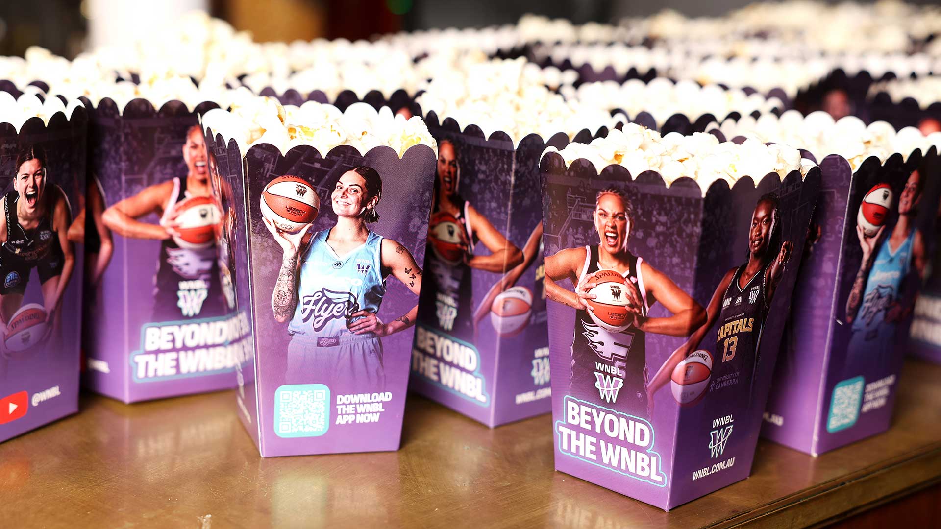WNBL Promotional Popcorn Containers